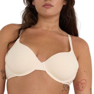 Organic Basics Cotton Core Full Coverage Bra, Vanilla, Size 40DD, NWT #